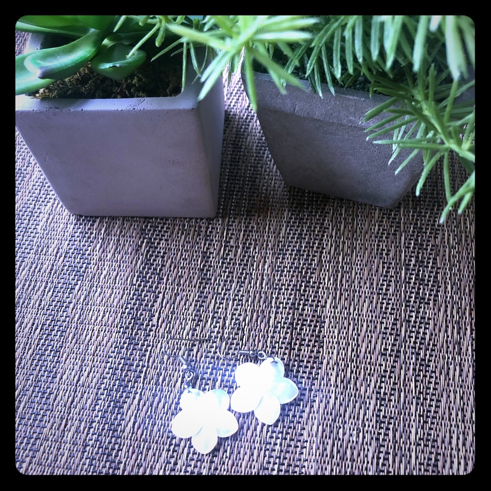Hawaiian style plumeria earnings